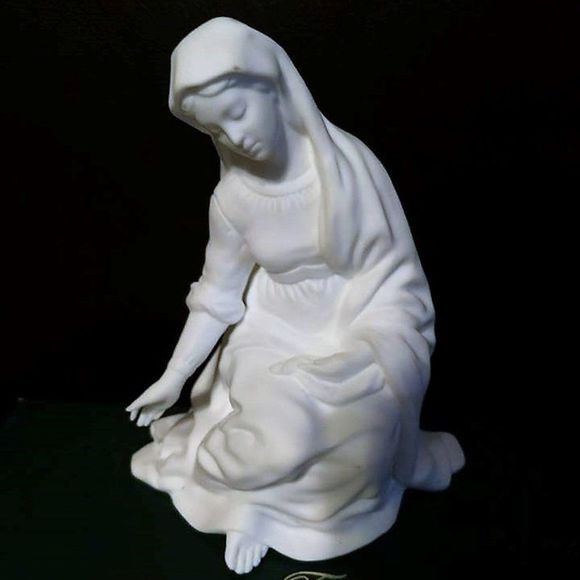 90"s Porcelain  Bisque Lenox The Nativity HOLY FAMILY 2 Piece Set Christmas Gift - Picture 4 of 12